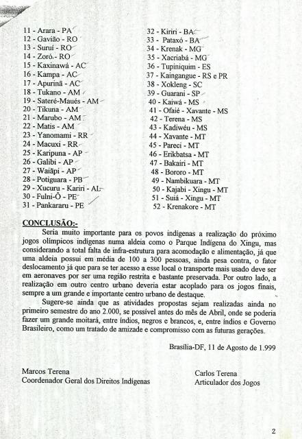 Jogos dos Povos Indígenas 2000 p.2