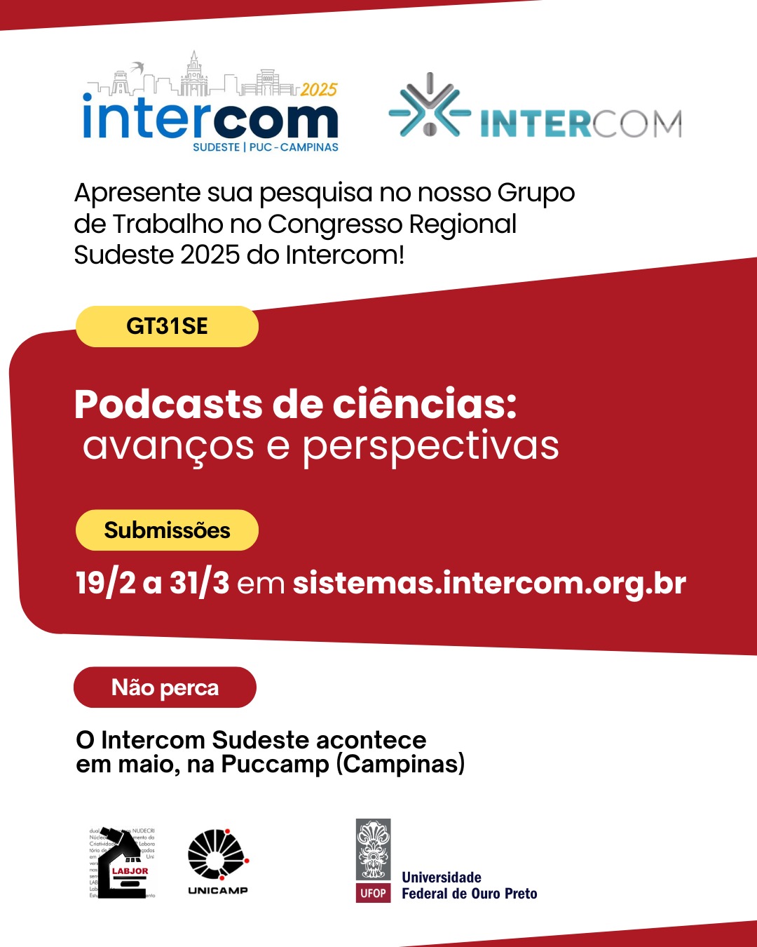 Pesquisadoras do Labjor têm Grupos de Trabalho aprovados no Intercom